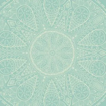 Ornamental lace pattern, circle background with many details, looks like croc Stock Illustration