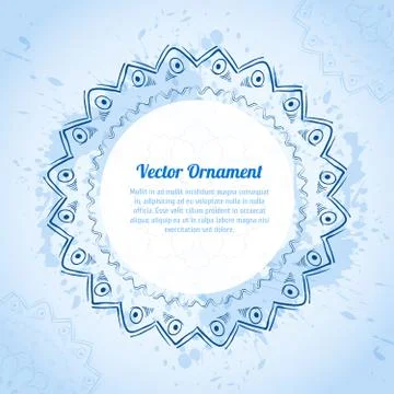 Ornamental lace pattern, circle background Illustrazione stock