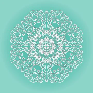 Ornamental lace pattern,background with many details, looks like crocheting h Stock Illustration