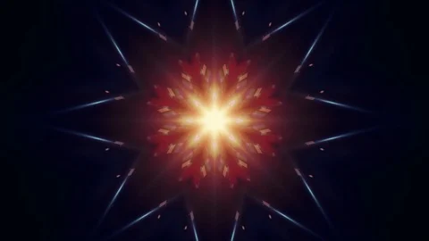 Ornamental light rays flickering star pattern animation seamless loop New Stock-Footage 85841620