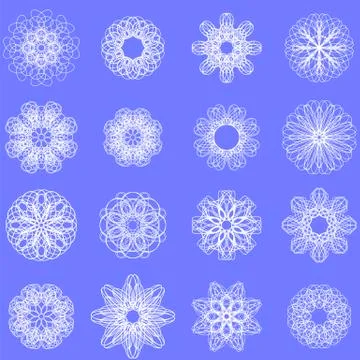 Ornamental Line Pattern. Round Texture. Geometric Ornament Illustrazione stock