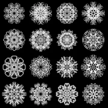Ornamental Line Pattern. Round Texture. Geometric Ornament Illustrazione stock