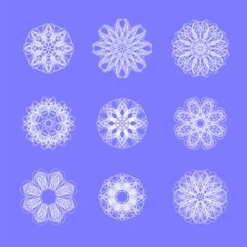 Ornamental Line Pattern. Round Texture. Geometric Ornament 스톡 일러스트