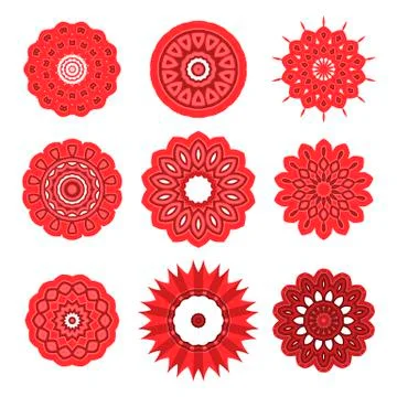 Ornamental Line Pattern. Round Texture. Oriental Geometric Ornament Stock Illustration