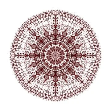 Ornamental mandala. Hand drawn vector illustration Stock Illustration