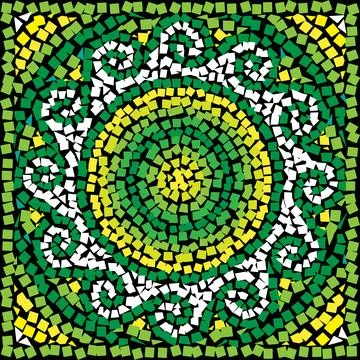 Ornamental mandala pattern with ornamental seamless geometric background in.. Stock Illustration
