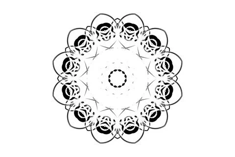Ornamental Mandala Pattern Radiant Creature Heads Design Stock Illustration