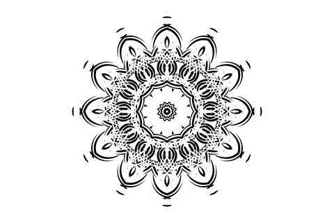 Ornamental Mandala Pattern Radiant Creature Heads Design Иллюстрация