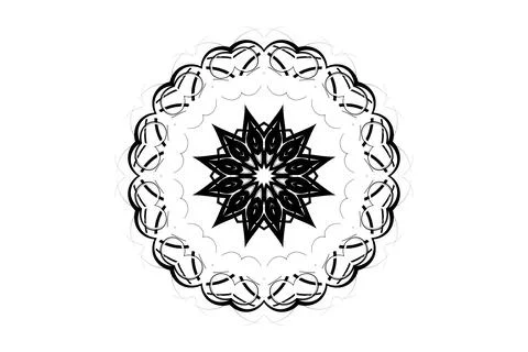 Ornamental Mandala Pattern Radiant Creature Heads Design Иллюстрация