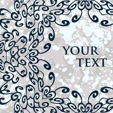 Ornamental mandala vector round frame for your text. Ornamental mandala ve... Stock Photos