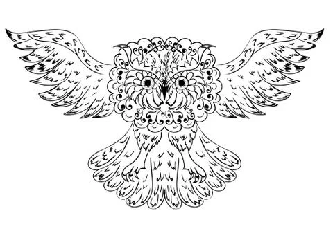 Ornamental Owl Stock-Illustration