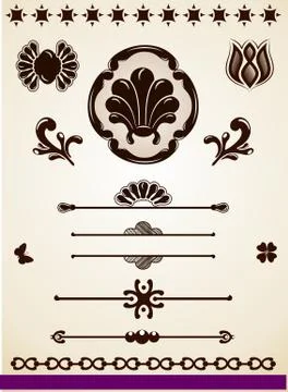 Ornamental page decorations Stock Illustration