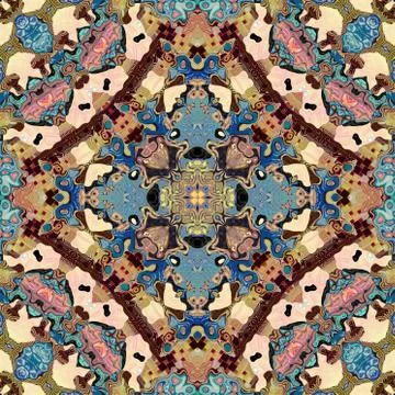 Ornamental pattern tile Stock Illustration