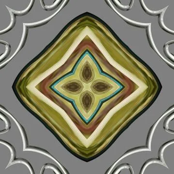 Ornamental pattern tile Stock Illustration