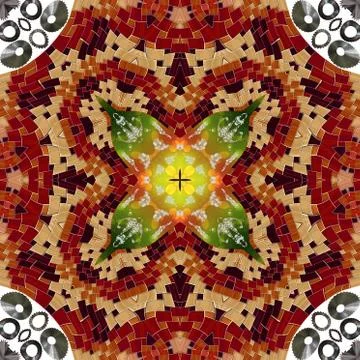 Ornamental pattern tile Stock Illustration