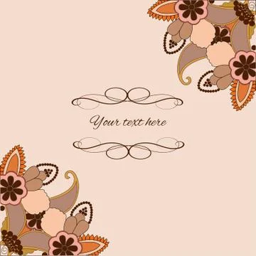 Ornamental pattern for wedding invitations and greeting cards. Stock Illustration