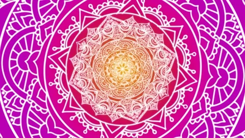 Ornamental Purple Mandala loop background stock video Stock Footage 242109064