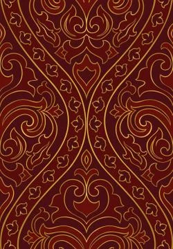 Ornamental red pattern. Stock Illustration