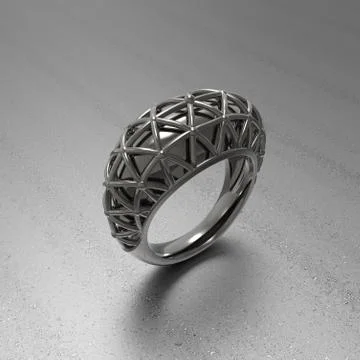 Ornamental ring. 3D illustration Stock Illustration