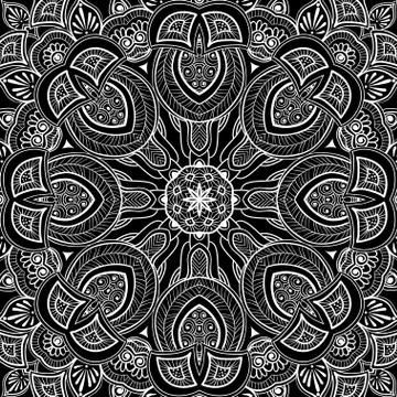 Ornamental round background Stock Illustration