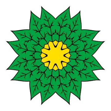 Ornamental round floral pattern 1 Stock Illustration