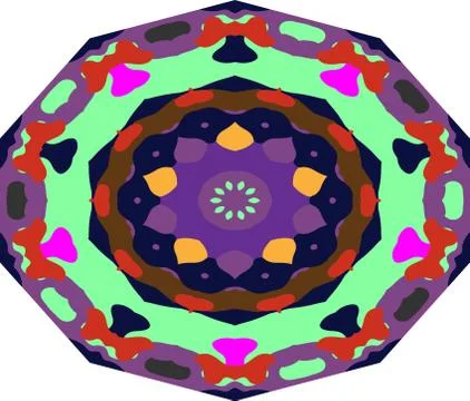 Ornamental round floral pattern. Vector illustration Stock Illustration