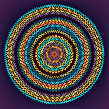 Ornamental round knitted pattern Stock Illustration