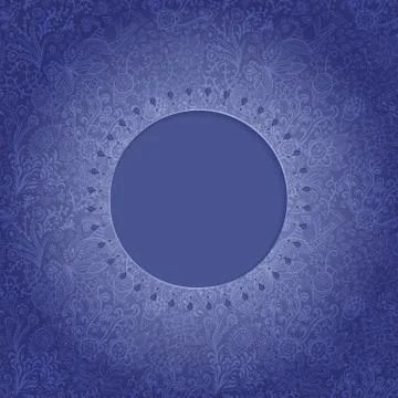 Ornamental round lace frame. background for celebrations, holidays, sewing, a Stock Illustration