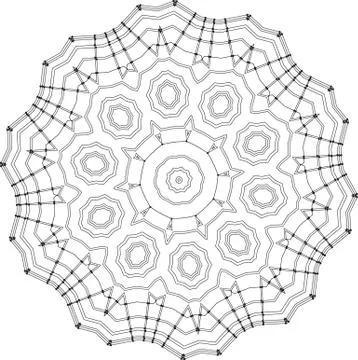 Ornamental round lace pattern. Abstract ornament. Orient traditional ornament Illustrazione stock