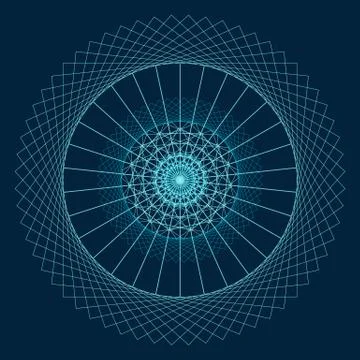 Ornamental round lace pattern background for certificate, note, ticket, rewar Illustrazione stock