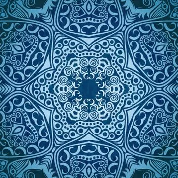 Ornamental round lace pattern, circle background with many details, looks lik 스톡 일러스트