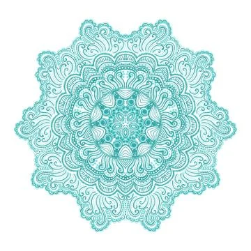 Ornamental round lace pattern, circle background with many details, looks lik 스톡 일러스트
