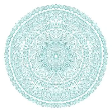Ornamental round lace pattern, circle background with many details, looks lik 스톡 일러스트
