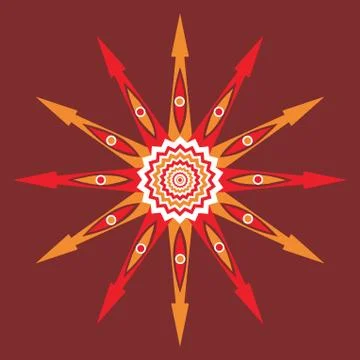 Ornamental round lace pattern, circle background with many details, looks lik Illustrazione stock