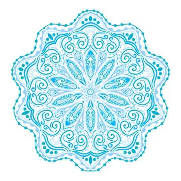 Ornamental round lace pattern, circle background with many details, looks lik イラスト素材
