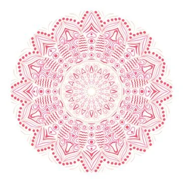 Ornamental round lace pattern, circle background with many details, looks lik イラスト素材