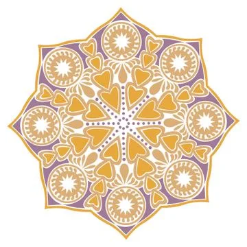 Ornamental round lace pattern, circle background with many details, looks lik 스톡 일러스트