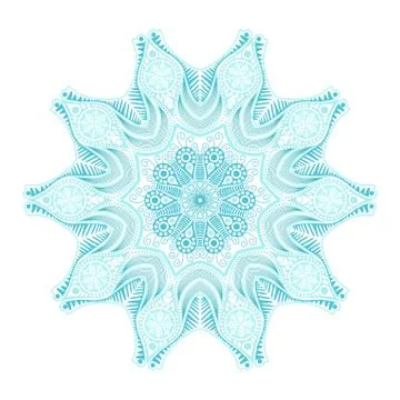 Ornamental round lace pattern, circle background with many details, looks lik イラスト素材