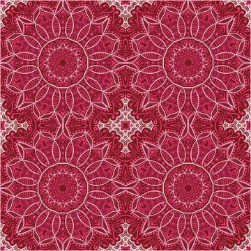 Ornamental round lace pattern, circle background with many details, looks lik Stock Illustration