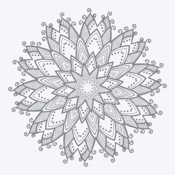 Ornamental round lace pattern, circle background with many details, looks lik 스톡 일러스트