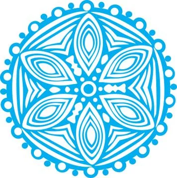 Ornamental round lace pattern, circle background with many details, looks lik イラスト素材