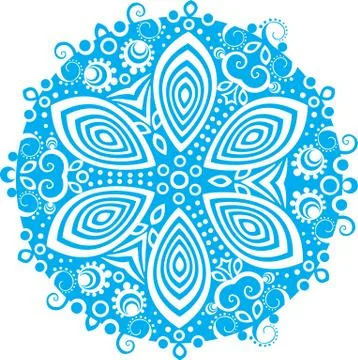 Ornamental round lace pattern, circle background with many details, looks lik Stock Illustration
