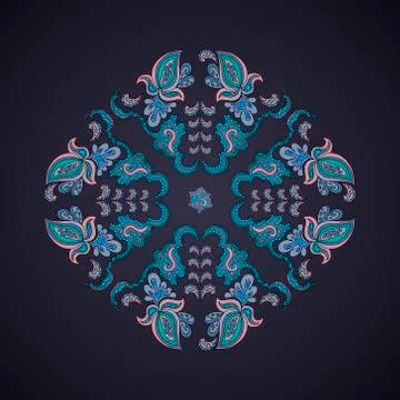 Ornamental round lace pattern Stock Illustration