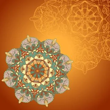 Ornamental round lace pattern Stock Illustration