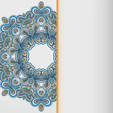 Ornamental round lace pattern Stock Illustration