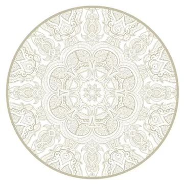 Ornamental round lace pattern like mandala Stock Illustration