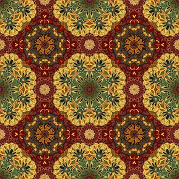Ornamental round morocco seamless pattern. Orient traditional ornament. Oriental Illustrazione stock