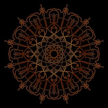 Ornamental round ornament Stock Illustration