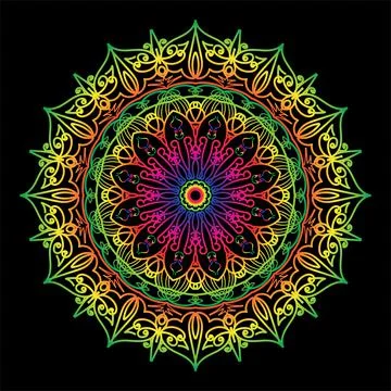 Ornamental round ornament Stock Illustration