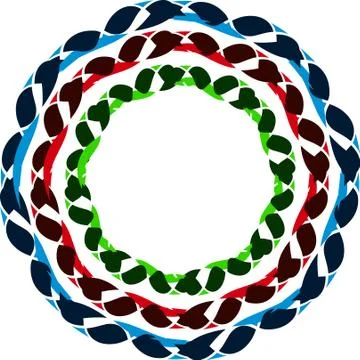 Ornamental round pattern. Stock Illustration